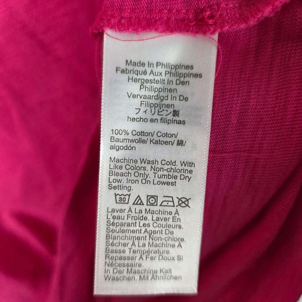 J. Crew Girlfriend Tee Pink Long Sleeve Cotton Slub Crew Neck Top XS